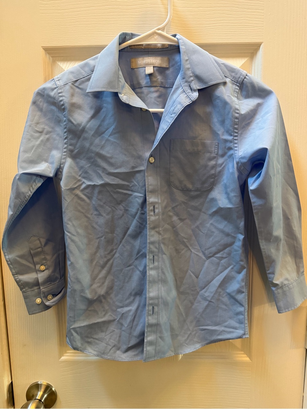Nordstrom Light Blue Men's Dress Shirt with Point Collar